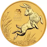  1/2oz Gold 2023 Perth Mint Lunar Rabbit 9999 Bullion Coin