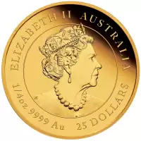  1/4oz Gold 2023 Perth Mint Lunar Rabbit 9999 Bullion Coin