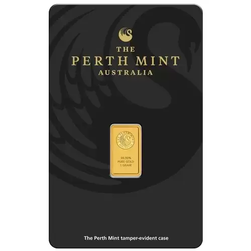 1g Minted Perth Mint Gold Bullion Bar 99.99% 