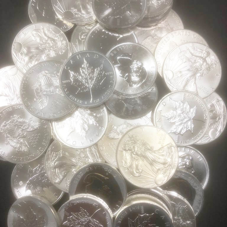 Silver Bullion Items Random 1oz Silver Coins