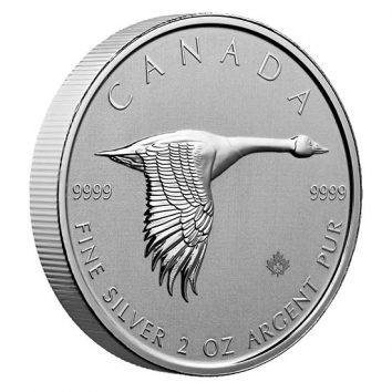 2oz Royal Canadian Mint Canada Goose Minted Silver Coin