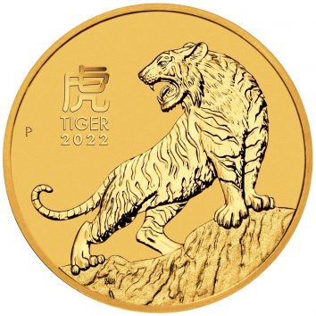 1/2oz 9999 Gold Perth Mint Lunar Tiger Coin