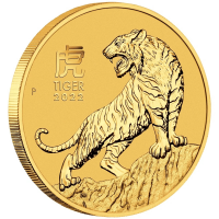  1/2oz 9999 Gold Perth Mint Tiger Coin