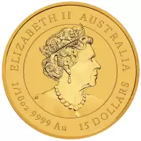  1/10oz 9999 Gold Perth Mint Tiger Coin