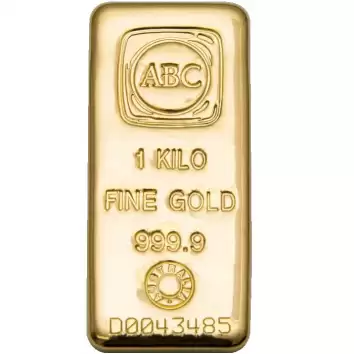 1kg ABC Cast Gold Bullion Bar 9999 Purity