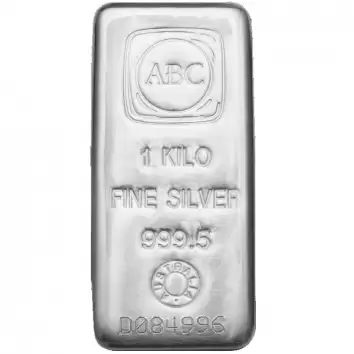 1kg ABC Cast Silver Bullion Bar 999 Purity