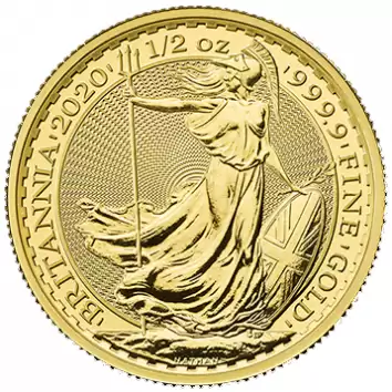 1/2oz Gold Royal Mint Britannia 9999 Bullion Coin