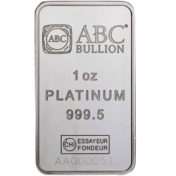 1oz ABC Platinum 9995 Minted Tablet