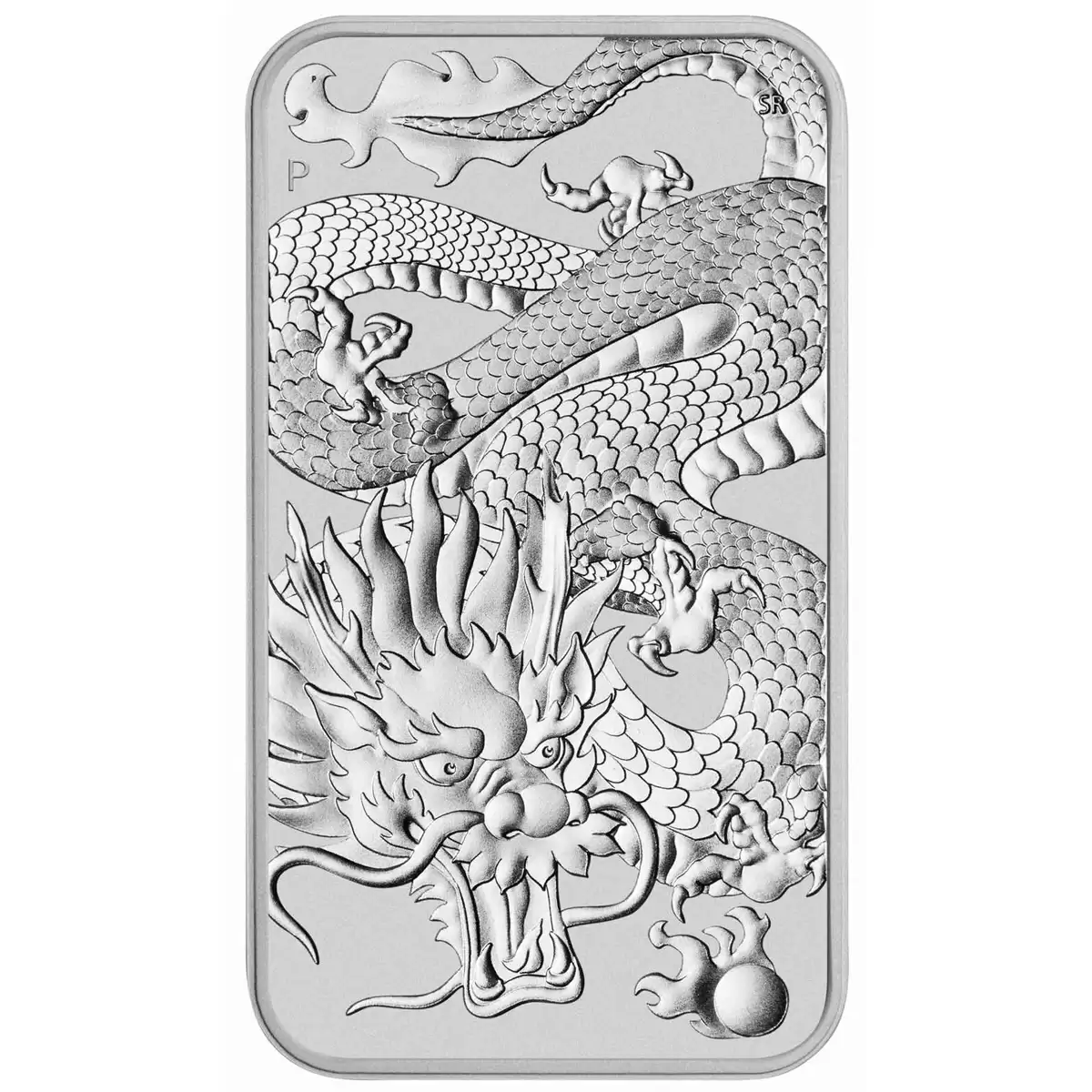  1oz Perth Mint Silver 2022 Dragon Rectangular Bullion Coin