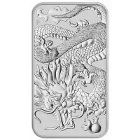  1oz Perth Mint Silver 2022 Dragon Rectangular Bullion Coin