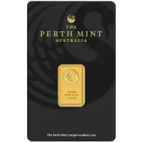  5 Gram Perth Mint Kangaroo Gold Minted Bar