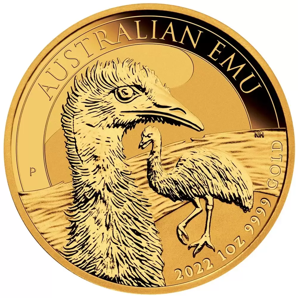 1oz Gold Perth Mint Emu 2022 Minted Bullion Coin