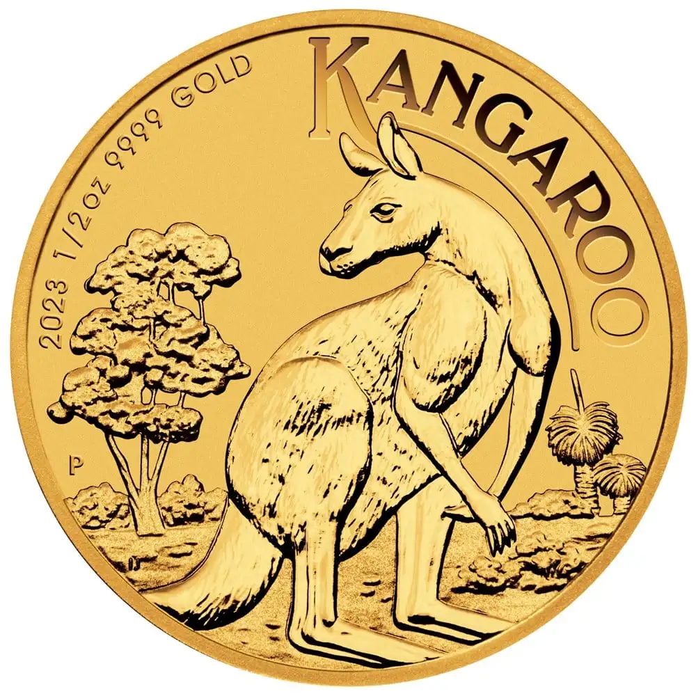 1/2oz Perth Mint Kangaroo 2023 Minted Coin Gold