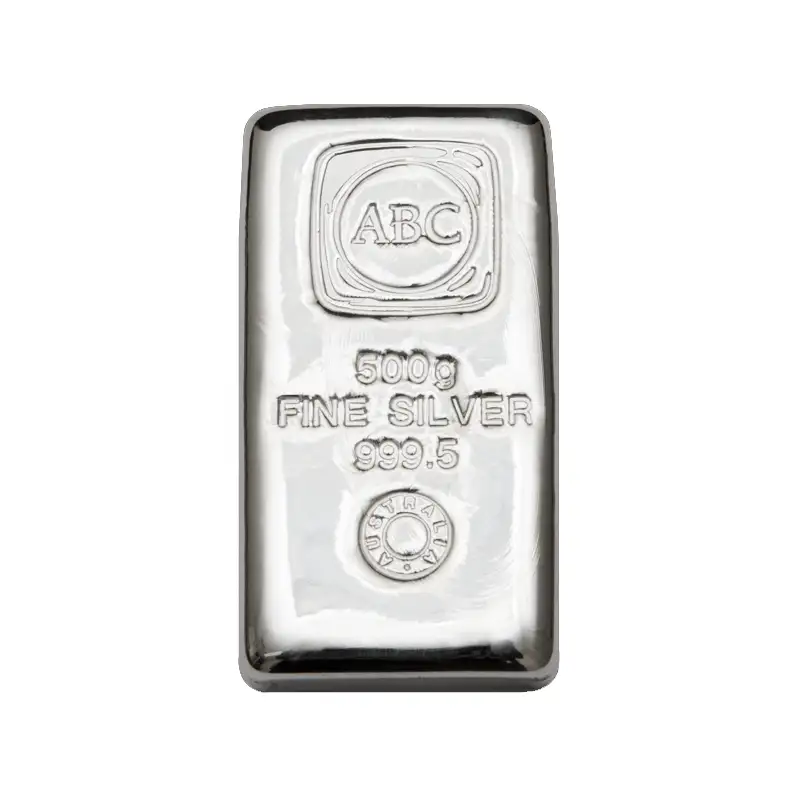 500g Cast Silver Bullion Bar 999 Purity